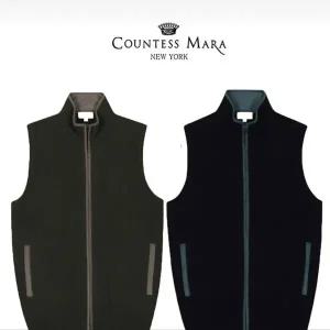 [카운테스마라](양말증정)따뜻한 캐시미어 혼방 풀집업 니트 베스트CSTX3C2308N0