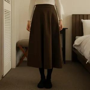 디바 뒷밴딩 기모 절개스커트