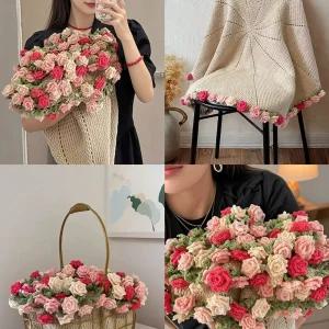 꽃다발블랭킷 DIY 꽃다발이되는담요 뜨개질 diy 뜨개꽃