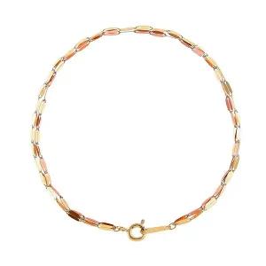 [엘렌쥬얼리]14K 더블 레몬 콤비 체인 두줄 금 팔찌