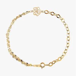 [엘렌쥬얼리]14K 하프 할로우 프리모 비바 체인 금 팔찌