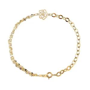 [엘렌쥬얼리]18K 하프 할로우 프리모 비바 체인 금 팔찌