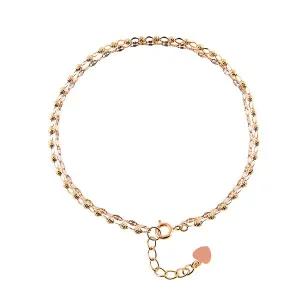 [엘렌쥬얼리]14K 캔디볼 아몬드스타 두줄 체인 금 팔찌