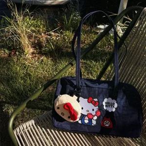 정품 baggu hellokitty 가방 볼링 숄더백 나일론 토트백 스포츠 여행 에코백 보스턴백