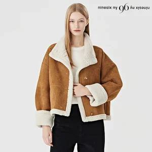 양털 스웨이드 무스탕 자켓 (NO4JK009L0)