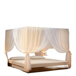 레이스 캐노피 커튼 인테리어 접이식 모기장 싱글침대