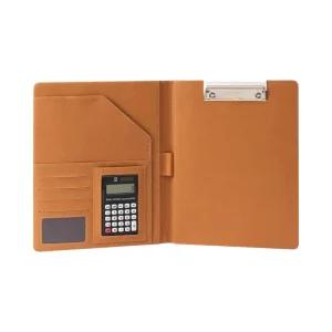 클립 레포트파일 (골드브라운 12자리 계산기) DK96문구용품 사무 탁상정리 결재판 서류화일 서류 화일 바인