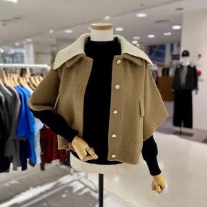 [대구백화점] [스테파니]니트 카라 망토 자켓(A25JK5420)