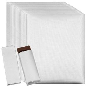 QIEOTE 100Pc 초콜릿 캔디 포장지 알루미늄 호일 바 포장지, 두꺼운 종이 뒷면 크리스마스 결혼식 생일을 위한 홈메이드 과자 7.5x6.3인치(실버 격자무늬)