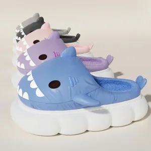 겨울 실내화 상어 층간소음(땡처리) 패딩 방한  EVA 슬리퍼