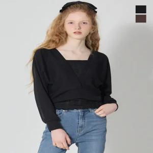 [원더플레이스][더블유스탠다드(W STANDARD)] (CU) 이지 레이어드 티셔츠 슬리브리스 세트