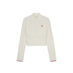 자켓 PQJ 3FKCV0444-50CRD 여성 바시티 립 집업 가디건 뉴욕양키스