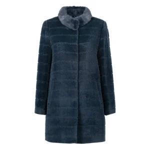 벨리시앙 밍크카라 스트라이프 알파카 코트_HC1412 1284272