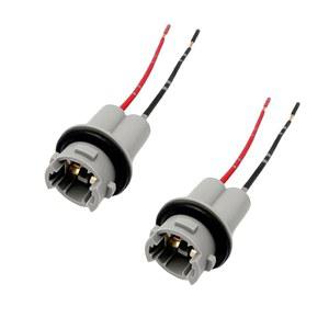 Revvugr 2PCS T15 자동차 방향 지시등 피그테일 소켓 교체, 라이트 소켓, 전구 와이어 배선 커넥터, 브레이크등 지시등을 위한 범용 케이블 장착