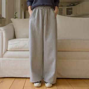 투절개 포근기모 밴딩 와이드팬츠(숏/기본/롱)