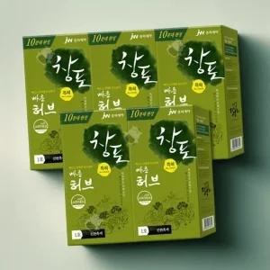 창포 빠른허브 염색약 1호 진한흑색 5개