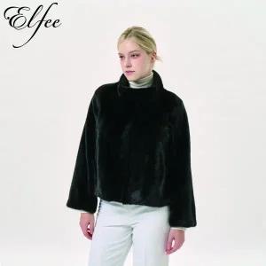 [신세계라이브쇼핑]25FW 진도 엘페 휘메일 풀스킨 밍크 케이프 재킷 - 블랙(EJ16)