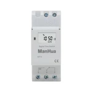간판타이머 전자식 타이머 콘센트 ManHua 주간 LCD 릴레이 MT15 디지털 스위치 DIN 레일 16A 220VAC 250VAC