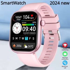 풀 터치 스크린 블루투스 통화 방수 스포츠 피트니스 트래커, 여성용 스마트 워치, 2024 워치 신제품