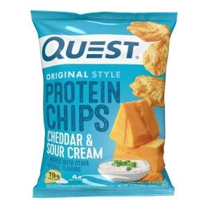Quest Nutrition 체다 사워 크림 단백질 칩 19g 순 탄수화물 4g 저탄수화물