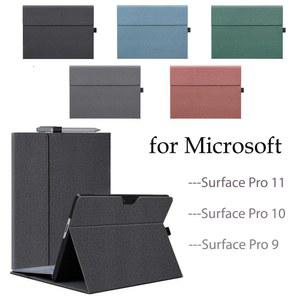 Microsoft Surface Pro 11/10/9 포트폴리오 케이스용 비즈니스 커버 13인치 다중 각도 스탠드 Tpu 쉘(스타일러스 홀더 포함)