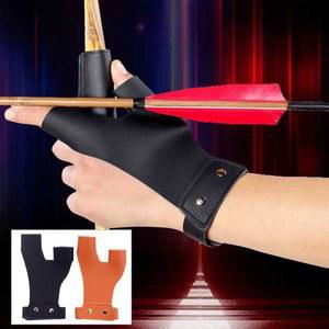 국궁 용품 숫깍지 양궁 활깍지 선수 손보호 소가죽 연습 깍지 손가락 보호 훈련 블랙 장비 핸드가드