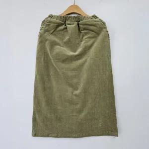 [하프클럽/] 윈터코듀로이밴딩스커트 EMT222M 510 빅사이즈