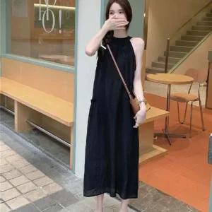 휴양지 슬리브리스 드레스 홀터넥 썸머 원피스