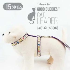 강아지리드줄 굿버디 가슴줄 세트 고양이 15mm x 12개 강아지목걸이