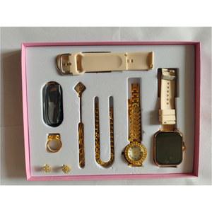 최신 A58 플러스 여성 스마트 시계 다이아몬드 쿼츠 목걸이 귀걸이 반지 팔찌 블루투스 통화 스포츠 Smartwatch