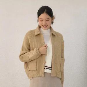 mllw 77까지 스트레쳐 스웨터 퀼팅 점퍼