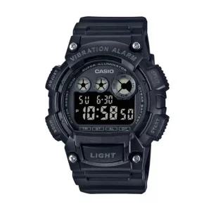 카시오 W-735H-1B 군인 군용 전자 진동 알람 남성 우레탄시계