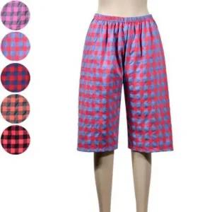 부드러운 CP 패턴 여성 8부 파자마 플리스 슬립 onm 바지 여성