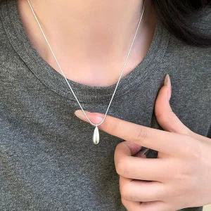 [콩심팥심](쓰러담아) 롱 드롭 물방울 목걸이 초커 네크리스 레이어드목걸이