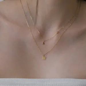 14K 엔시아 이니셜 목걸이