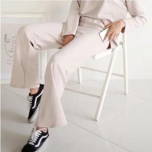 ONM 통 츄리닝팬츠 치마바지 골지 통바지 밴드 통큰