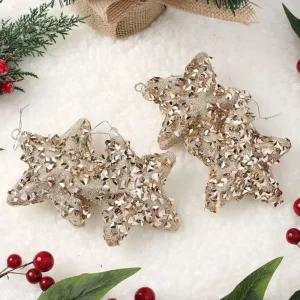 (도토로) 샴페인골드 트리 오너먼트 4p세트(입체별)크리스마스장식 장식품 데코 용품 소품 꾸미기