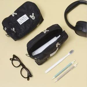 대용량 블랙 토끼 여행용 속옷 화장품 파우치 소형