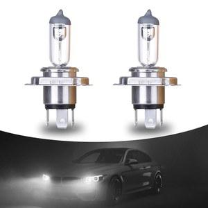 송곳형 PCS 차량 할로겐 안개 전구 2개, 12V 55W 방수 유리 스포트라이트 교체, 트럭 SUV 차량용 범용 자동차 하이빔 조명 액세서리 화이트 라이트 H4