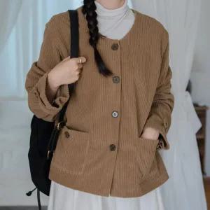 빅사이즈 510 코듀로이버튼이지자켓 DGOV493