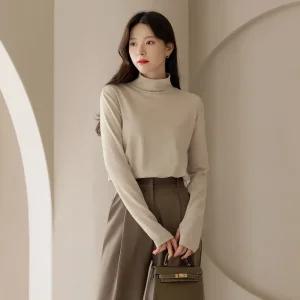 [시크라인] 베로메온 폴라 워머소매 스판 티셔츠 겨울 소장추천 이너 데일리 일상 캐쥬얼 출근룩 베이직 빅사이즈