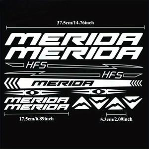 1세트 생생한 빨간색 메리다 로고 스티커 세트, 자전거, 노트북, 스케이트보드 및 물병용 세련된 데칼