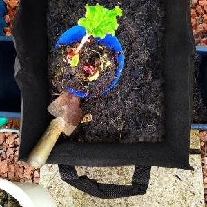 [셀러에이드]사각 텃밭 부직포 화분 40x30 베란다 분갈이 심플한 대형 가벼운