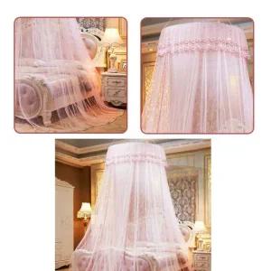 이시아르 침실 공주 레이스 캐노피 핑크 모기장 거실 대형 모기 튼튼 여름 공주 고급 침실