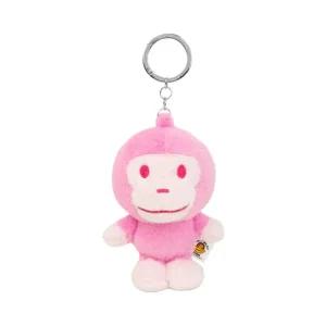 베이프 베이비 마일로 플러시 돌 키체인 라이트 핑크 BAPE Baby Milo Plush Doll Keychain Light Pink