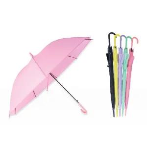 무지파스텔 반자동 장우산 1개 어린이 아동 판촉 홍보 경량