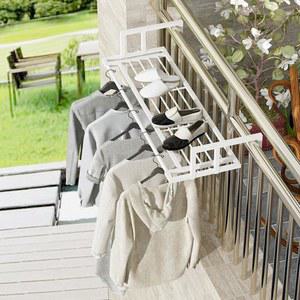 아파트 베란다 창틀 1m 신축 빨래건조대 블랙컬러]길이60cm 창문 빨래 난간 샴페인