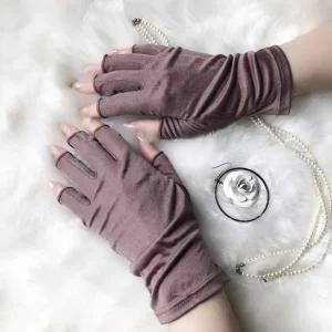 실크 선 여성 짧은 장갑 차양