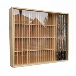 카세트테이프 보관함 원목 수납함 우드 데스크탑 멀티 오거나이저