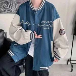 배색 야구점퍼 커플룩 가을용